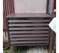 Mini housse de climatisation d'extérieur - Protection en aluminium pour climatiseur et pompe à chaleur, résistante aux intempéries pour unités de condensateur, bouclier d'unité extérieure durable