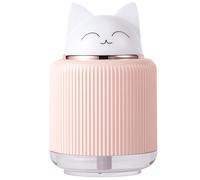 Mini humidificateur 300 ml USB CHAT MIGLE Cat Shape Desk Humidificateur avec 2 couleurs LED Lumière de nuit 2 Modes de brouillard Silencieux Small pour la chambre à l'autom