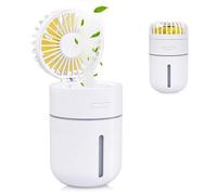 Mini humidificateur d'air avec ventilateur, rechargeable par USB, 400 ml, portable, purificateur d'air, super