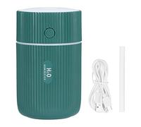 Mini humidificateur de bureau avec lumière colorée alimenté par USB pour voiture, bureau, chambre à coucher (vert)