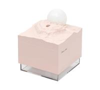 Mini humidificateur en forme de lune de 300 ml avec deux modes de brumisation, fonction minuterie 4/8 heures, 90 x 90 x 112 mm, décoration de bureau, idéal pour la maison et le bureau