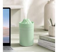 Mini humidificateur portable de 200 ml, brume froide USB avec lumière LED | Design volcan fissuré avec veilleuse à flamme colorée, 2 modes de brume, arrêt automatique, humidificateur personnel