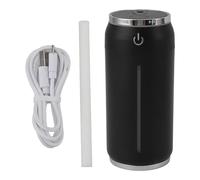 Mini Humidificateur Portable USB Charge 7 couleurs Light Ultra Quiet Operation Automatic Arrêt Protection pour le bureau Bureau de la chambre Air As Abs Matériau 185G 141X64MM (Noir)