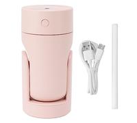 Mini humidificateur portable USB rotatif automatique, super silencieux, petit humidificateur à brume fraîche pour bureau, chambre à coucher, bureau, voiture, voyage ABS 235 g 220 (Rose)