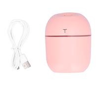 Mini humidificateur portatif USB chargeant l'humidificateur d'air ultrasonique avec la lumière LED pour le matériel d'abs de voyage de bureau de chambre à coucher réservoir d'eau (Rose Corail)