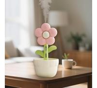 Mini humidificateur pour chambre à coucher, joli pot de fleurs avec lumière LED, humidificateur d'air personnel de 300 ml pour voiture, bureau, maison, voyage, arrêt automatique sans eau et super
