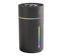 Mini humidificateur USB 320 ml avec fonctionnement ultra silencieux et veilleuse LED, conçu pour chambre, bureau, voiture et voyage (noir)