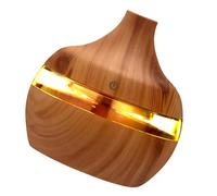 Mini humidificateur USB - Diffuseur d'arôme de grain de bois 300 ml | 7 couleurs LED Night Light Quiet Ultrasonic Mist | Humidificateur de bureau - Home Office Bedroom Relieve Stress