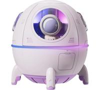 Mini humidificateur USB Humidificateur en forme de vaisseau spatial Humidificateur portable à lumière ambiante pour la maison Violet