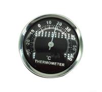 Mini hygromètre d'intérieur et d'extérieur avec boîtier en alliage d'aluminium de 57 mm pour mesure de précision de la température et de l'humidité avec cadran transparent, convient pour la maison, le