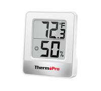 Mini hygromètre d'intérieur, thermomètre numérique, mesureur d'humidité pour la maison, la chambre, la serre, le bébé, ThermoPro TP-49 LCD magnétique noir