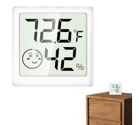 Mini hygromètre numérique : moniteur d'humidité de température intérieure, compteur d'écran LCD compact | Compteur de climat électronique avec capteur précis pour le réfrigérateur de la salle du B