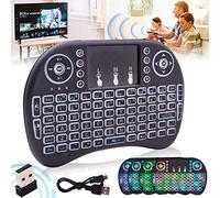 Mini I8 2.4G Clavier et souris sans fil avec pavé tactile et rétroéclairage - Rechargeable, portable, télécommande Air Fly pour Windows