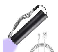 Mini illuminateur de bois USB de 7,6 cm - Lampe torche sans fil à batterie interne, lanière 3 W | Dispositif de recherche de taches pour animaux vérificateur de liquide en plein air, camping, hôtel