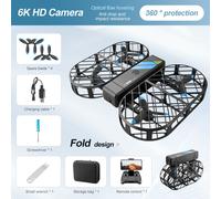 Mini Importateur Pliant V38 Pour Enfants,Caméra Aérienne 6k,Avion Rc,Démarreur D'élève,Jouet Flyer,Protection De Grille,Poche Ufo Uav - Type [V38]-6k Camera