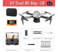 Mini Importateur Professionnel V88,8k,5g,Gps,Photographie Aérienne Hd,Avion Télécommandé,Caméra Hd Pour Touristes,Quadrirotor,Jouet Uav,2024 - Type Grey Dual 8k-1b
