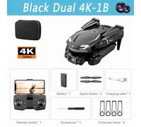 Mini Importateur Professionnel V88,Photographie Aérienne Hd,Avion Télécommandé,Caméra Hd Pour Touristes,Quadrirotor,Jouet Uav,8k,5g,Gps - Type Black Dual 4k-1b