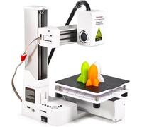 Mini Imprimante 3D Pour Débutants, Volume D'impression 100x100x100mm, Chauffage Rapide, Compatible Avec Les Filaments PLA Et TPU, Adaptée Aux Projets Domestiques Et Scolaires(White)