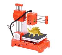 Mini imprimante 3D pour Enfants, Mini imprimante 3D de Bureau avec 5 Millions de consommables, Dimensions d'impression 100 x 100 x 100 mm, sans Mise à Niveau pour débutants(Orange)