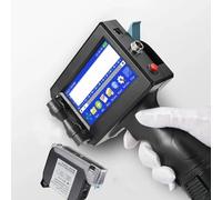 Mini imprimante à jet d'encre portable, pistolet d'imprimante à jet d'encre de 2 à 24,5 cm avec écran tactile LED de 4,3 pouces, cartouche d'encre à séchage rapide for 25 langues/étiquette/date de