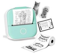 Mini imprimante d'autocollants de poche T02 pour reçus, imprimante photo intelligente portable pour iPhone, compatible avec iOS et Android, imprimante mobile de reçus pour étude, journal, notes