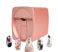 Mini imprimante de nail art, imprimante numérique de nail art mobile, temps de dessin: 25-30s, contrôle de téléphone portable, motif personnalisé, 2400 Dpi, Pour la beauté et les soins personnels,C