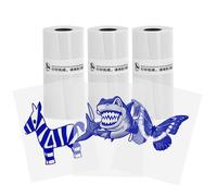 Mini imprimante de poche portable avec 13 rouleaux de papier pour notes,photos,autocollants,attro,reçus - Type 3R Blue On Clear