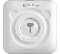 Mini Imprimante Peripage Bluetooth portable thermique avec 10 rouleaux de papier d'impression - Blanc Blanc