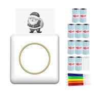 Mini imprimante photo de poche portable thermique 203 DPI Connexion BT sans fil pour étiquette d'image DIY liste de meno notes journal reçu papier imprimante instantanée autocollant avec 5 couleurs