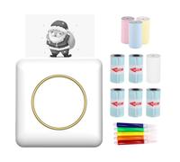 Mini imprimante photo de poche portable thermique 203 DPI Connexion BT sans fil pour étiquette d'image DIY Liste Meno Notes Journal Reçu Papier Imprimante instantanée Autocollant avec 1 rouleau