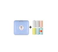 Mini imprimante photo thermiquea6 peripage bluetooth pour téléphone portable avec 6 rouleaux de papier d'impression -bleu _catf G