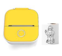 Mini imprimante Print Pods, imprimante Photo Bluetooth sans Fil pour Cartes mémoire d'anatomie, Journal de Bricolage, Photos, Notes, Cadeau pour Enfants, Yellow