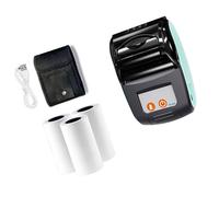 Mini imprimante thermique 58Mm, Compatible Bluetooth pour-Bleu