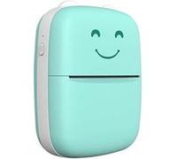 Mini imprimante thermique Bluetooth sans fil portable 58 mm Smile Face -vert G