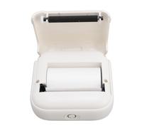 Mini Imprimante Thermique, Imprimante de Poche Portable sans Fil, BT 203DPI Compact 8.5x8x4cm Lable Imprimante Pictures Imprimer pour Les Billets Photos Mémos avec Modèles (White)