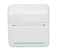 Mini Imprimante Thermique, Imprimante de Poche sans Fil sans Encre, Résolution 200 Dpi, Reconnaissance Précise, Rechargeable pour Notes d'étude (Blanc Vert)