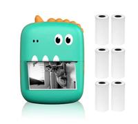 Mini imprimante thermique multifonction portable pour impression photo instantanée sans encre - Connexion BT pour smartphone avec 6 rouleaux de papier de 57 mm - Compatible avec système iOS Android