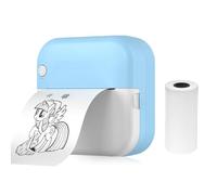 Mini imprimante thermique multifonction portable pour impression photo instantanée sans encre - Connexion BT pour smartphone avec 1 rouleau de papier de 57 mm - Compatible avec système iOS Android