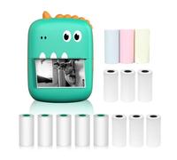Mini imprimante thermique multifonction portable pour imprimante photo instantanée, sans encre, prise en charge de connexion BT pour smartphone avec 9 rouleaux de papier 57 mm + 5 rouleaux de papier