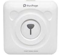 Mini imprimante thermique Peripage A6 Bluetooth Portable avec 1 rouleau de papier d'impression - Blanc Blanc