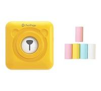 Mini imprimante thermique Peripage Bluetooth portable avec 5 rouleaux de papier d'impression - Jaune G