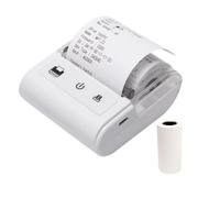 Mini imprimante thermique portable USB et BT 57 mm sans fil haute vitesse avec 1 rouleau de papier à l'intérieur, compatible avec iOS Android Windows pour restaurant, vente au détail