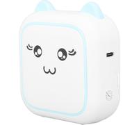 Mini Imprimante Thermique sans encre Impression Noir Blanc Connexion BT 800mAh Haute Vitesse Faible Bruit Imprimante Portable pour Etiquettes Notes Code Barre Reçus Bleu