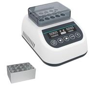 Mini Incubateur Bain Sec, Chauffage Thermostatique Laboratoire avec Système Chauffage Et Refroidissement, 9 Configurations Programme, Température -15~100 °C, Précision ± 0,5 °C, pour Sécher le MDB3