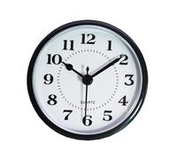 Mini insert d'horloge, insert d'horloge à quartz, 3-1/2" (90 mm) rond à quartz - Mouvement d'horloge miniature intégré - Mini horloge murale de rechange - Mouvement d'horloge à quartz (bord noir,