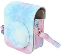 Mini Instant Camera Housse de protectionPolyuréthaneavec bandoulière réglable pour Fujifilm Instax 12 Blue Pink