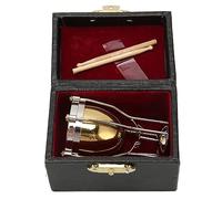 Mini Instrument de Musique à Percussion, Modèle de Timbale Miniature avec étui Décoratif Exquis Ornement de Timbale en Cuivre pour L'obtention du Diplôme, L'anniversaire, Noël