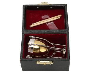 Mini Instrument de Musique à Percussion, Modèle de Timbale Miniature avec étui Décoratif Exquis Ornement de Timbale en Cuivre pour L'obtention du Diplôme, L'anniversaire, Noël