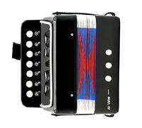 Mini instrument de musique pour accordéon - 18 x 17 x 10 cm, jouet de musique portable, instrument à 7 touches | appareil musical éducatif qui améliore les capacités créatives, amusant cadeau interatt