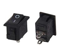 Mini interrupteur 10 x 15 mm rectangulaire noir 2 broches 250 V 3 A ON/OFF KCD11 auto